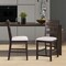 Costway Set of 2 Upholstered Bar Stools 24'' Rubber Wood Dining Chairs with High Back